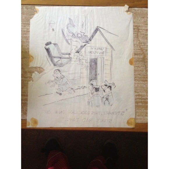 Original WWII Vietnam Military Cartoon, Air Force Art Humor Officers - Picture 7 of 7